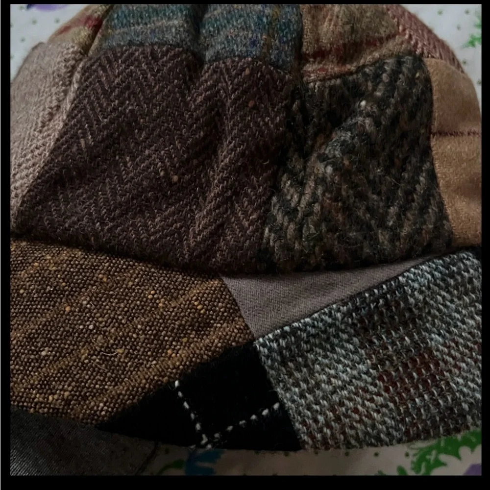 Hanna Hats of Donegal Wool Patchwork Cloche Bucket - M